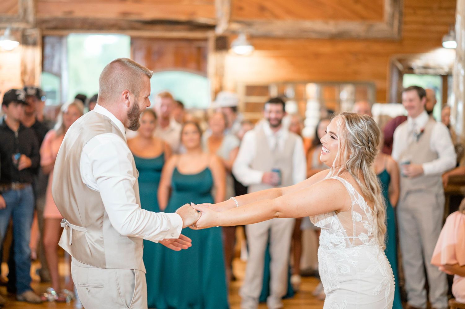 bride and groom first dance