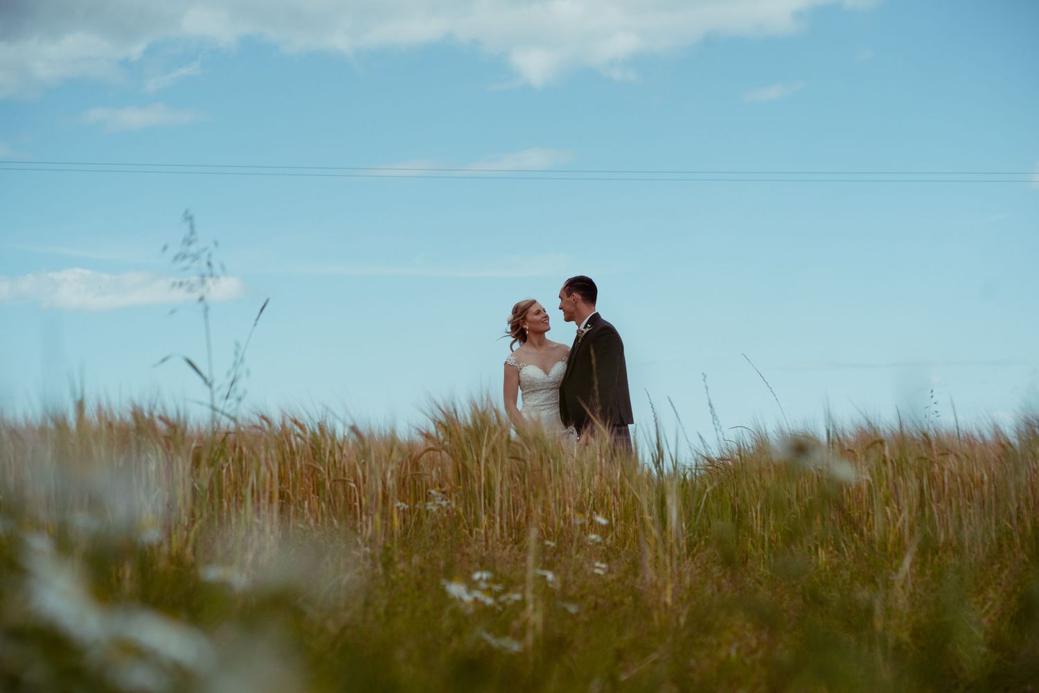Barley Field Wedding Photography at a Farm in Leven