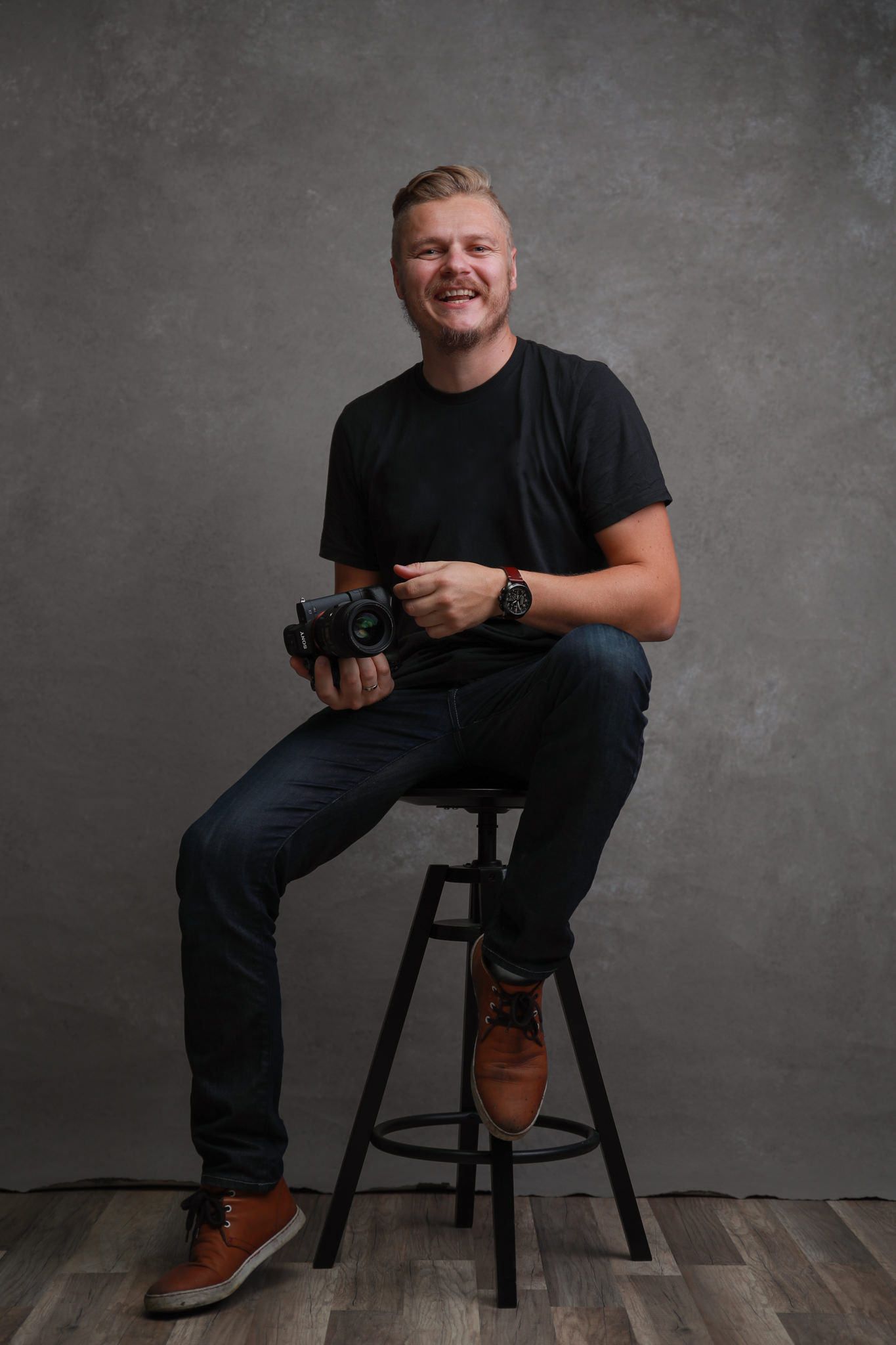 Photographer with camera