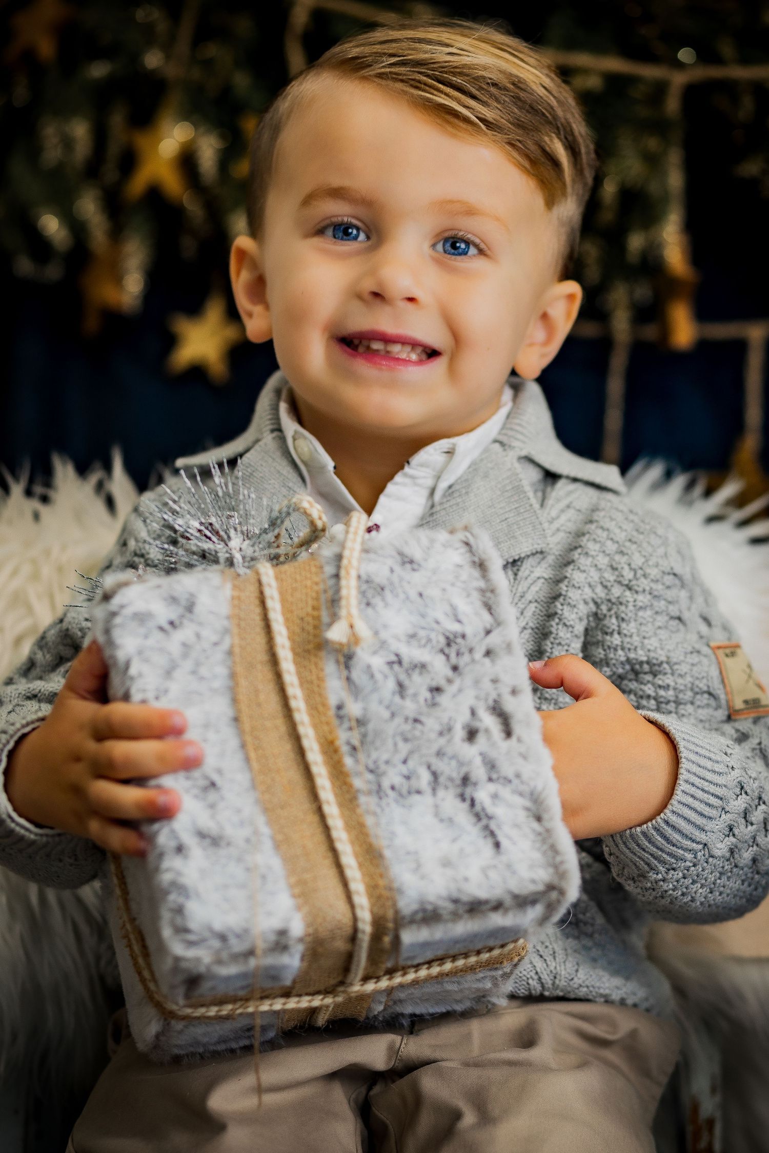 Adorable boy holiday picture