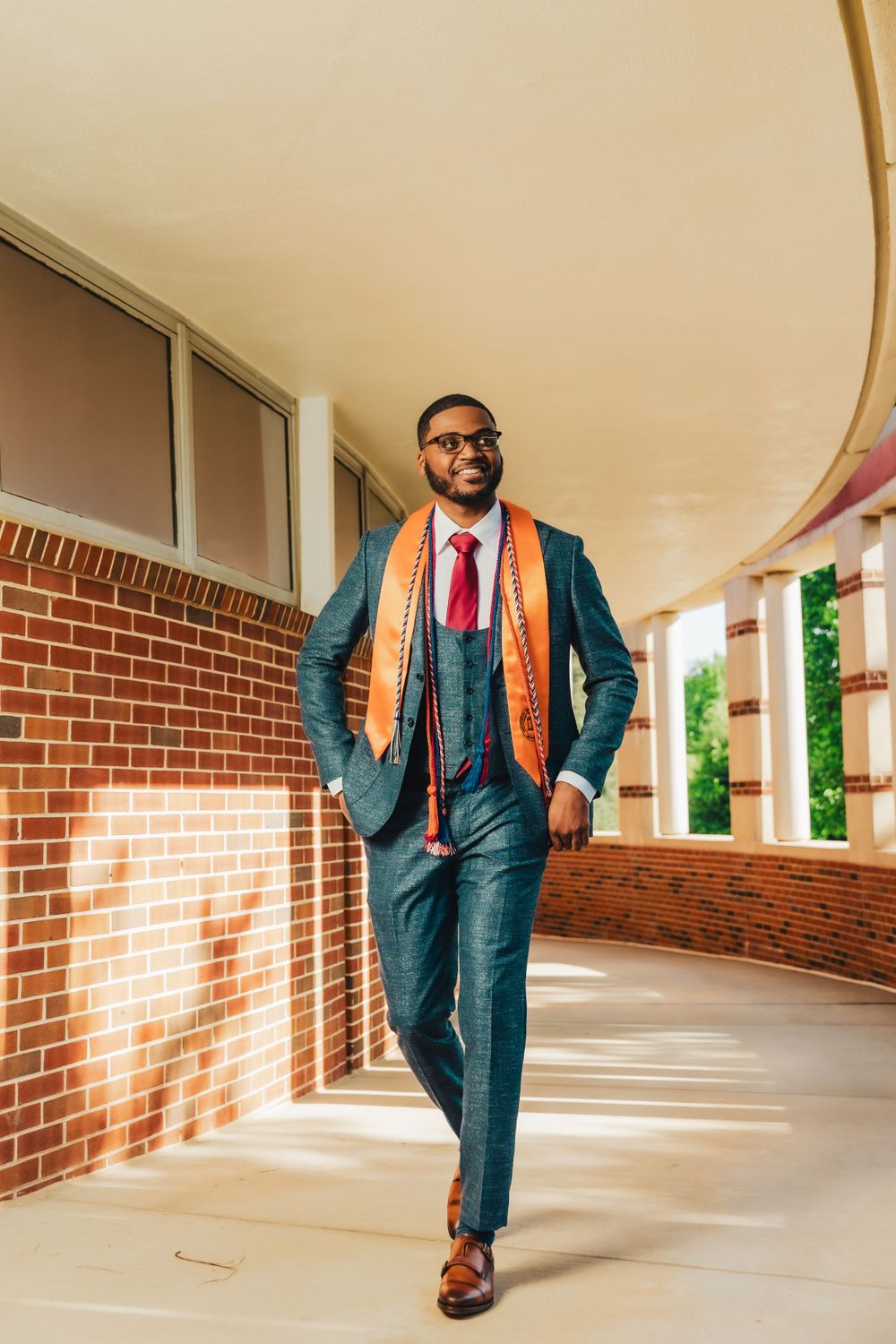 Graduate portrait outdoors, men, mercer, tucker