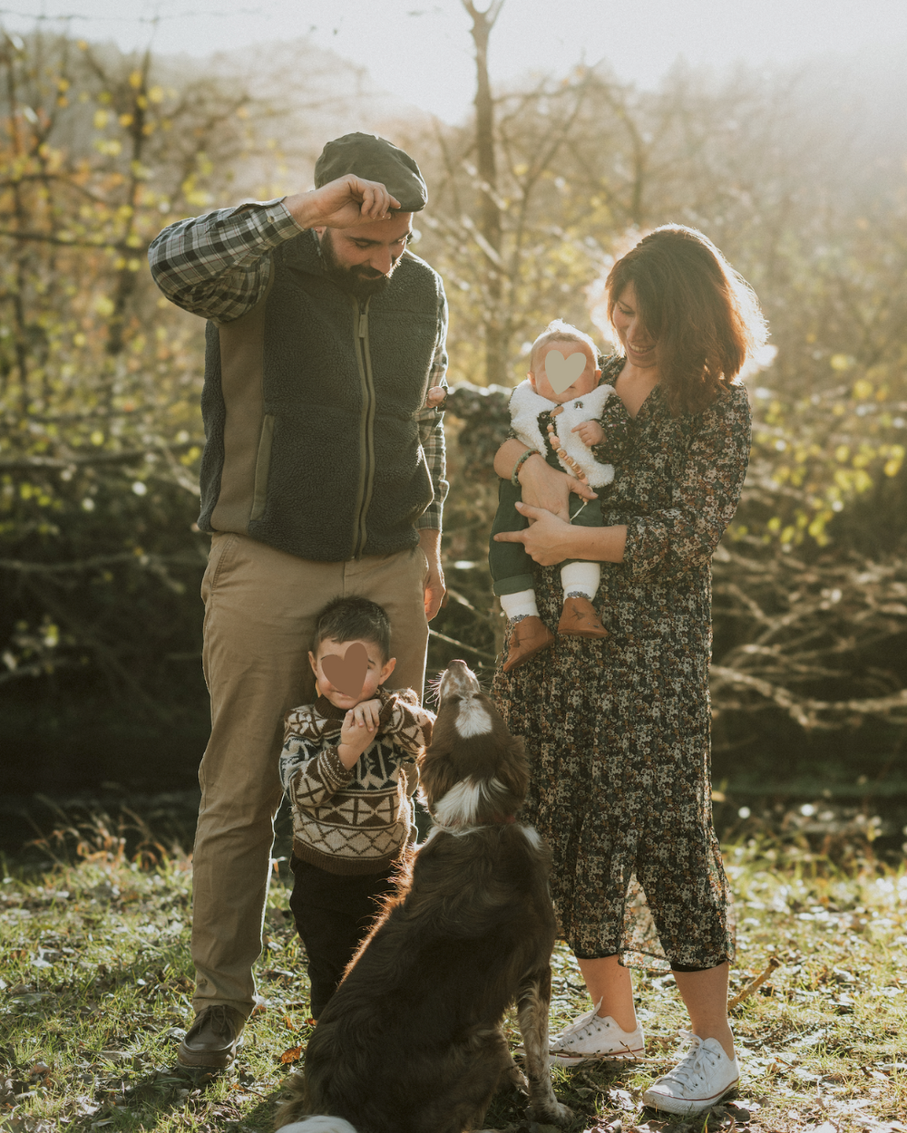 Séance photo famille à la campagne en Aveyron
