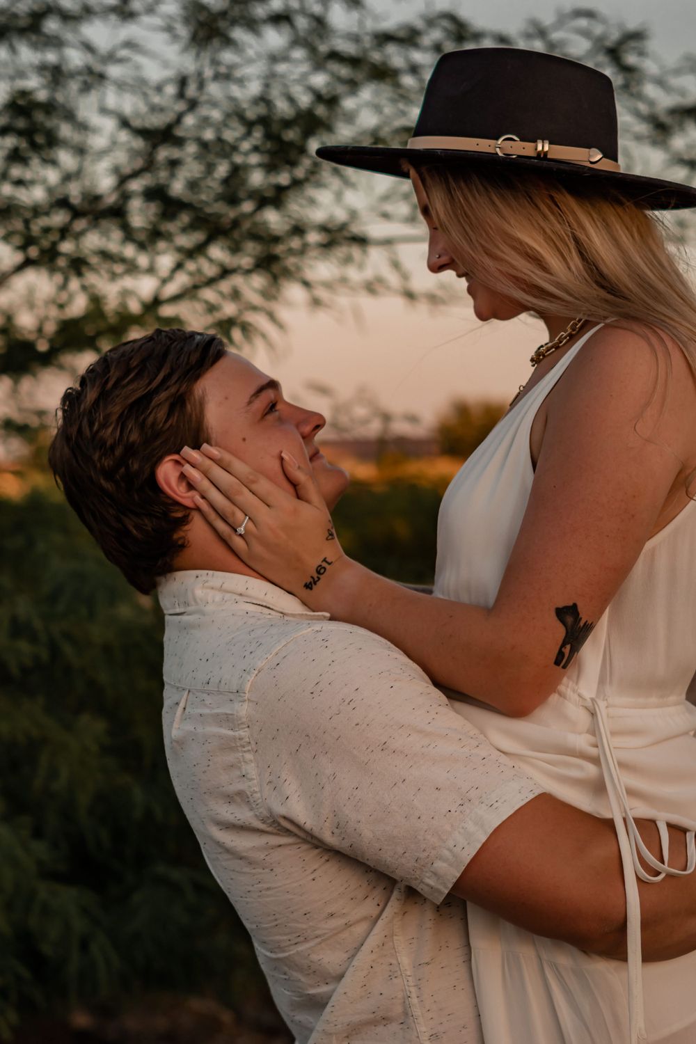 couple embracing