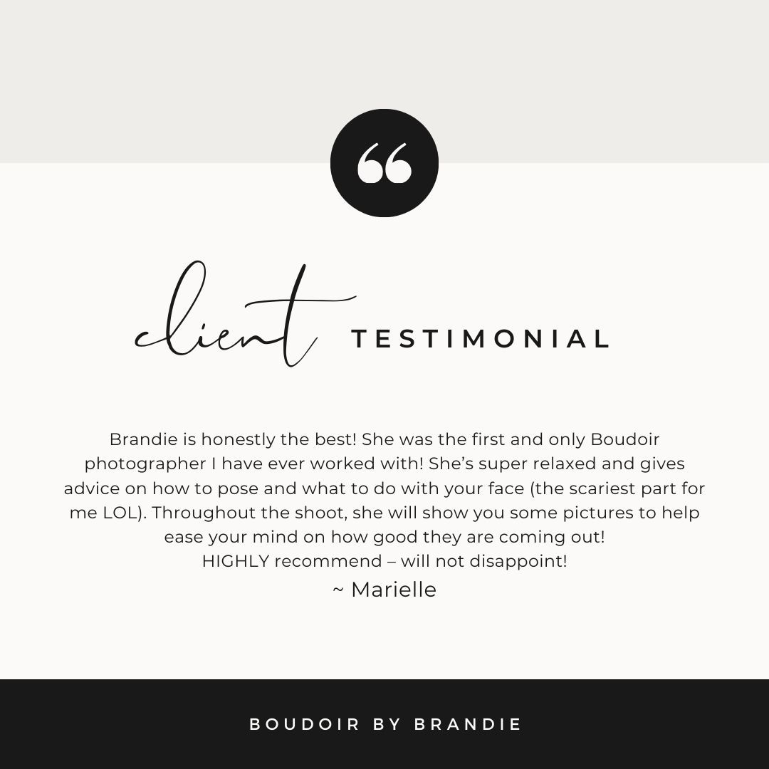 client testimonial boudoir by brandie michigan boudoir photographer near detroit
