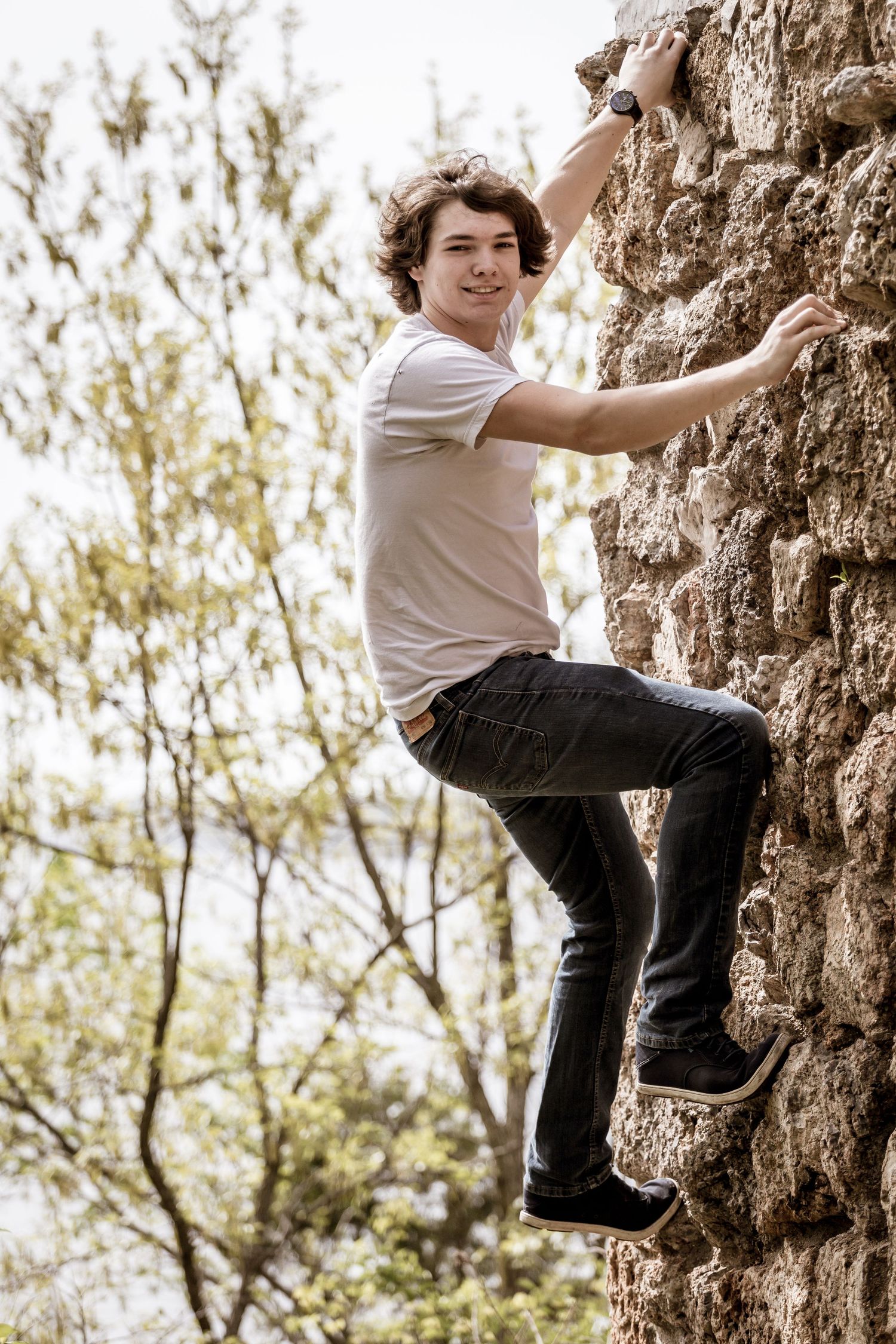Senior portrait at the water’s edge — Eleven Point River — Laura Simpson