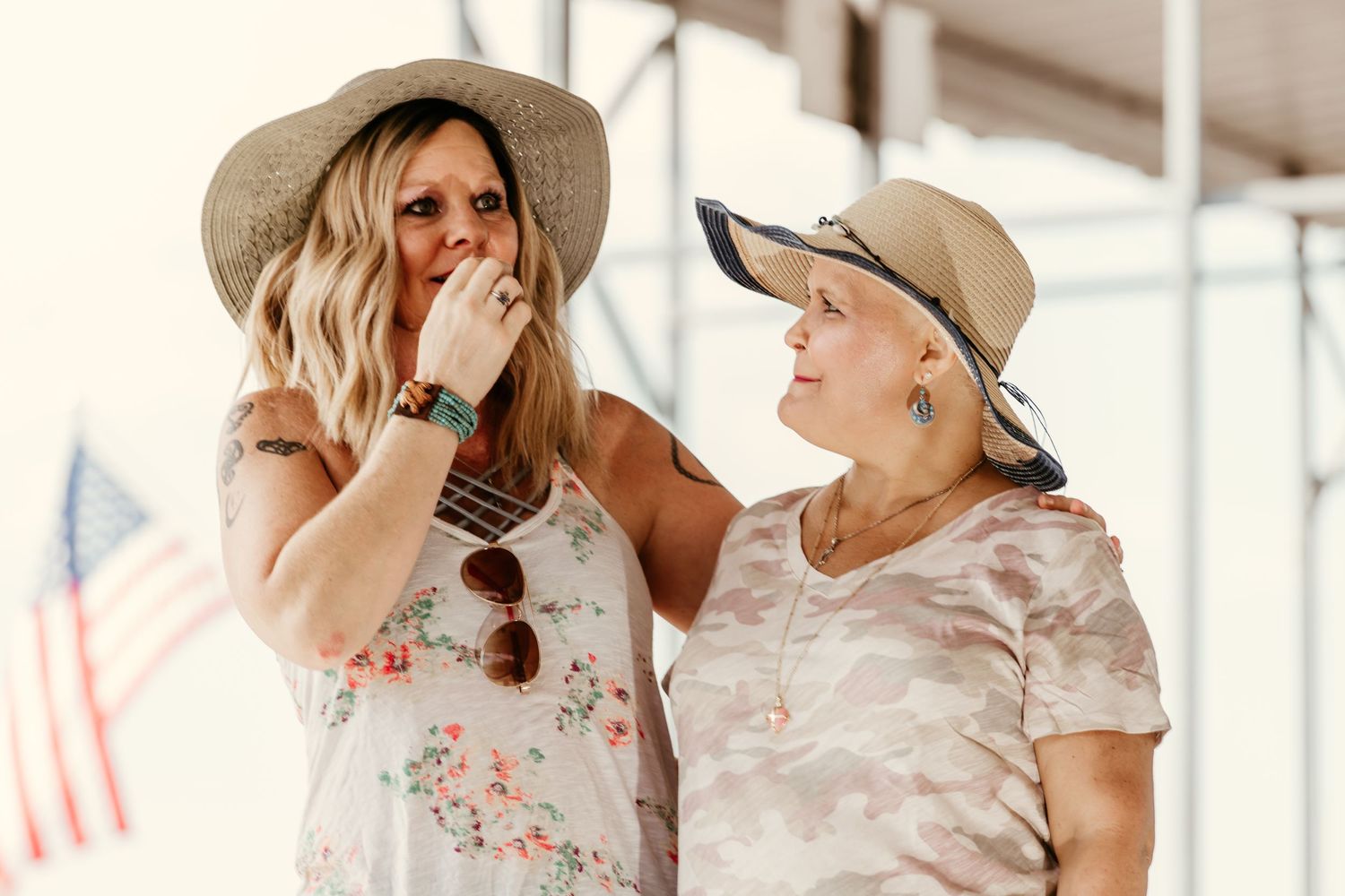 Friends portrait, candid connection — natural Ozarks setting — Alton MO area — Laura Simpson