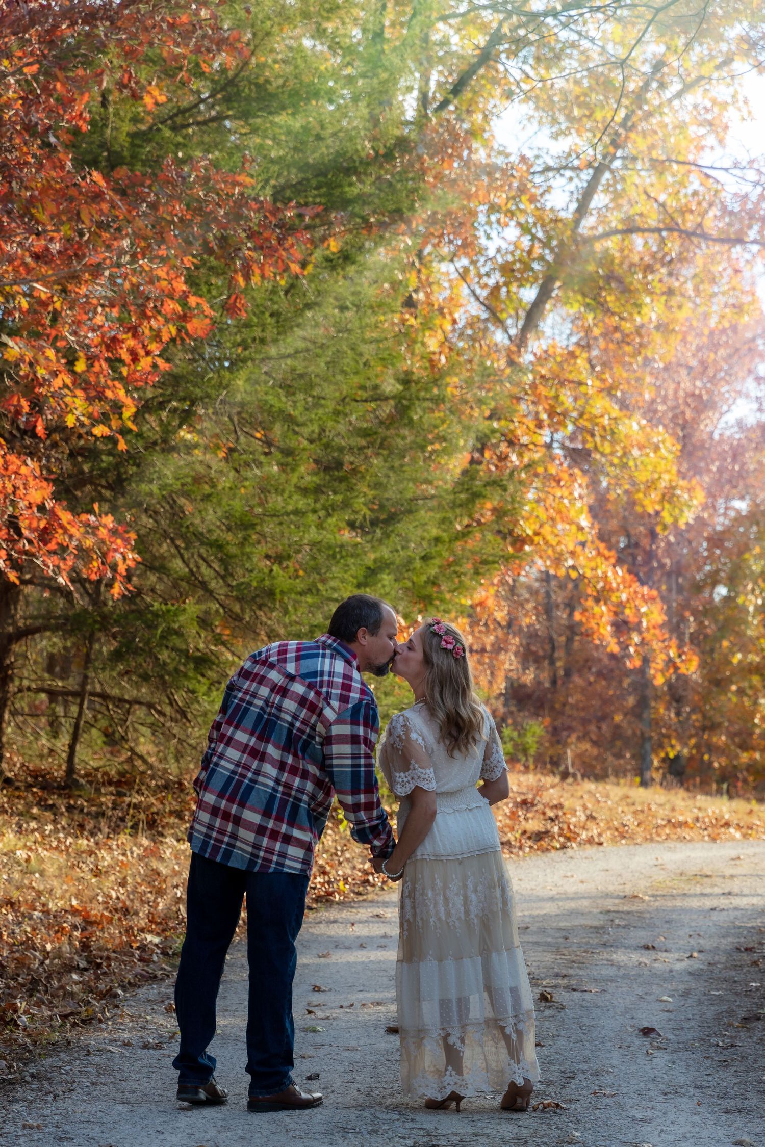 Elopement at Alley Spring & Mill, fall color — Ozarks micro wedding