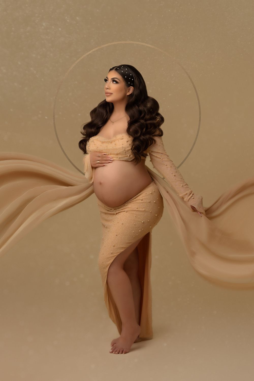 slim fit dress slacks Elegant Off Shoulder Maternity Photoshoot Dress, Yellow / XL