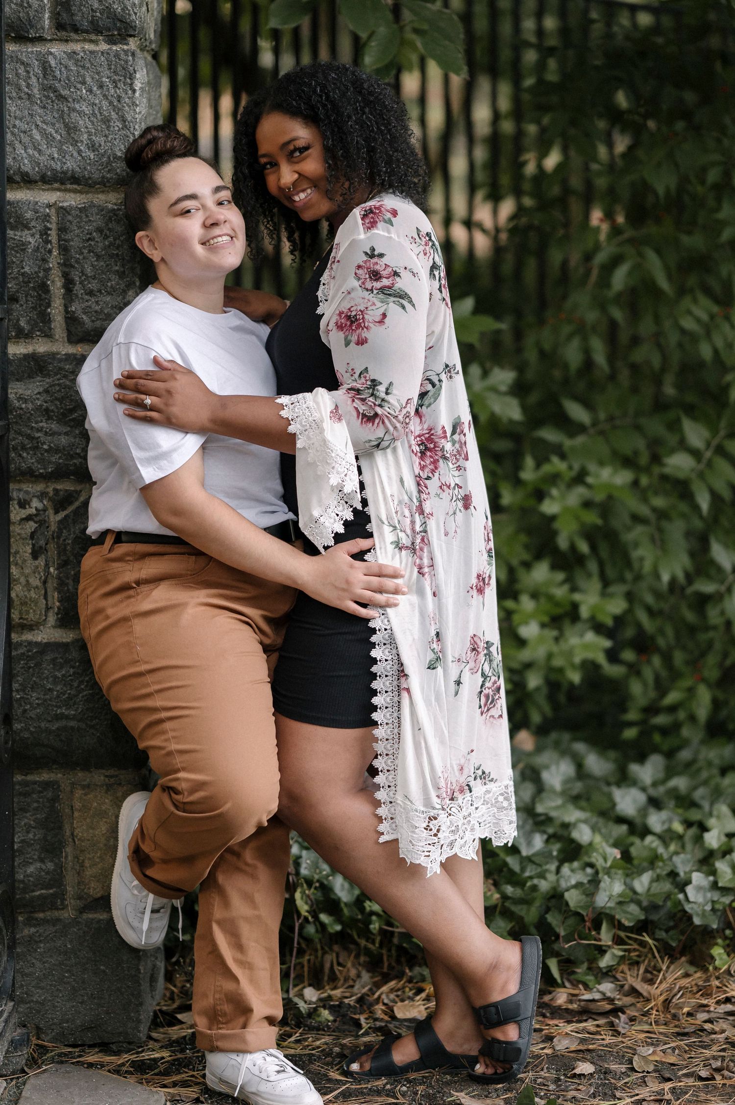 same sex wedding photographer, Wilmington de engagement session, Marian Coffin Gardens at Gibraltar