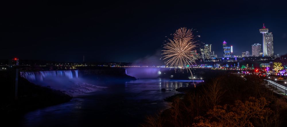Niagara Fall Rainbow Bridge Fireworks
