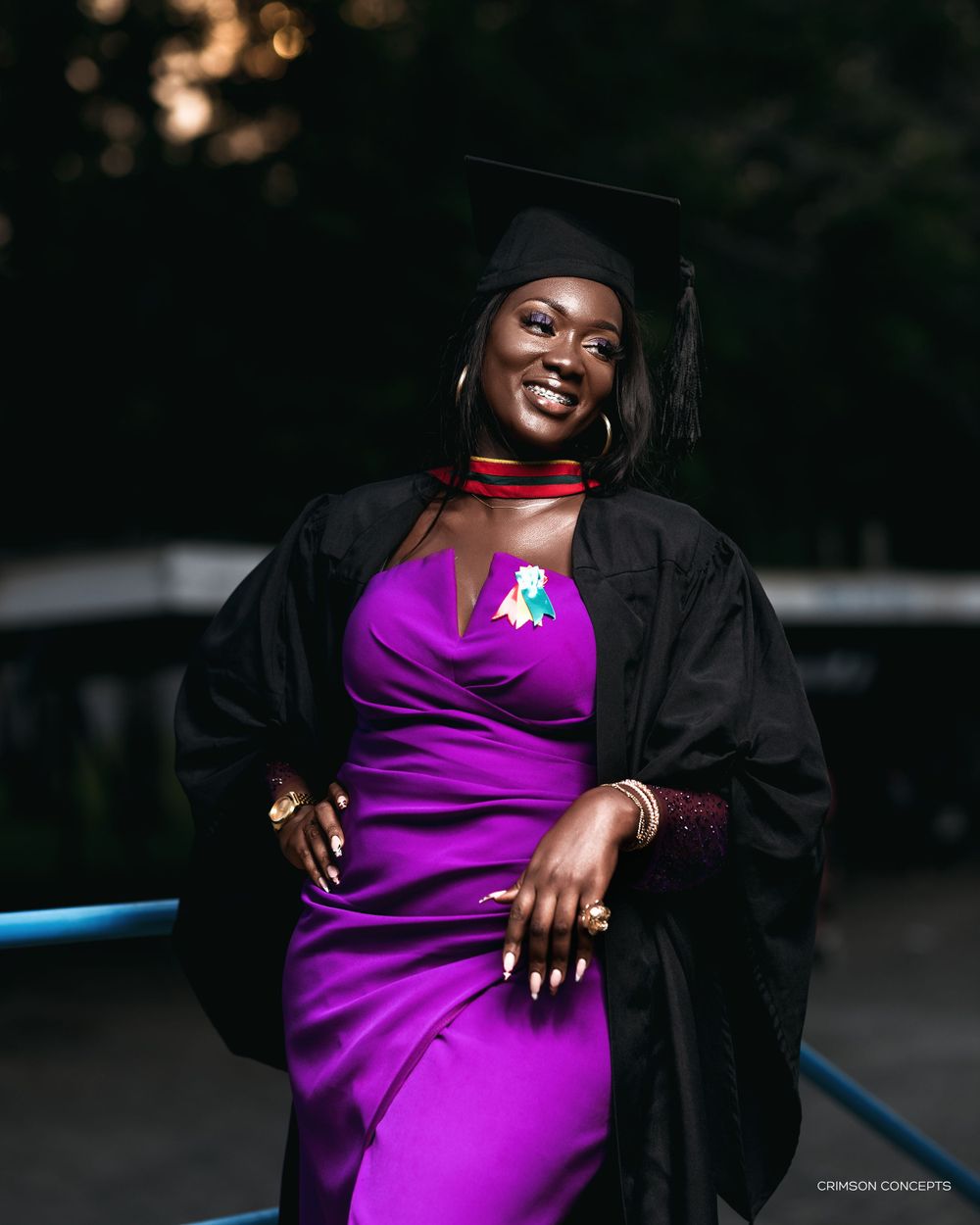 lovely portrait of a graduate from GIMPA university