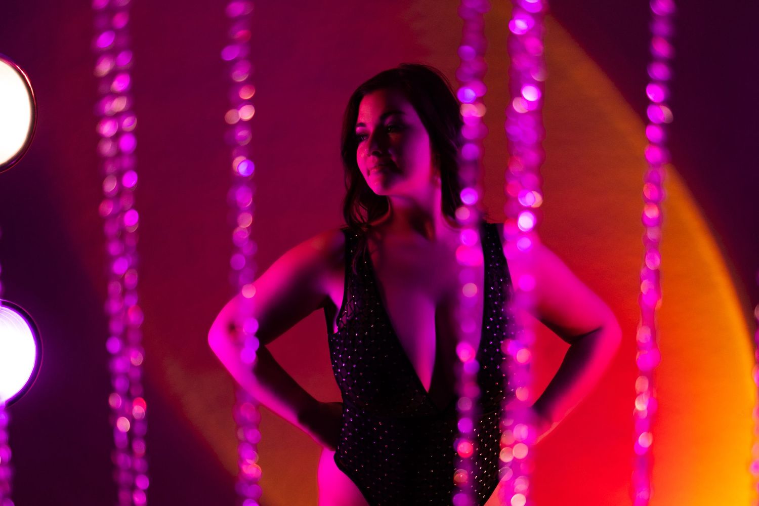 Lights RGB session. Pink, yellow and orange
