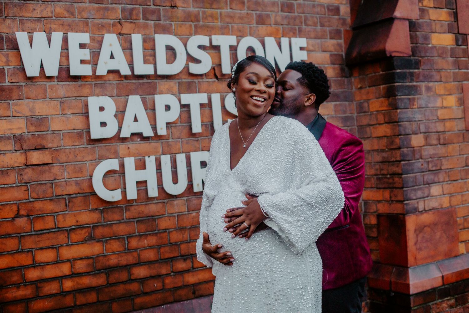 Bride and Groom, Wealdstone Baptist Church Wedding London