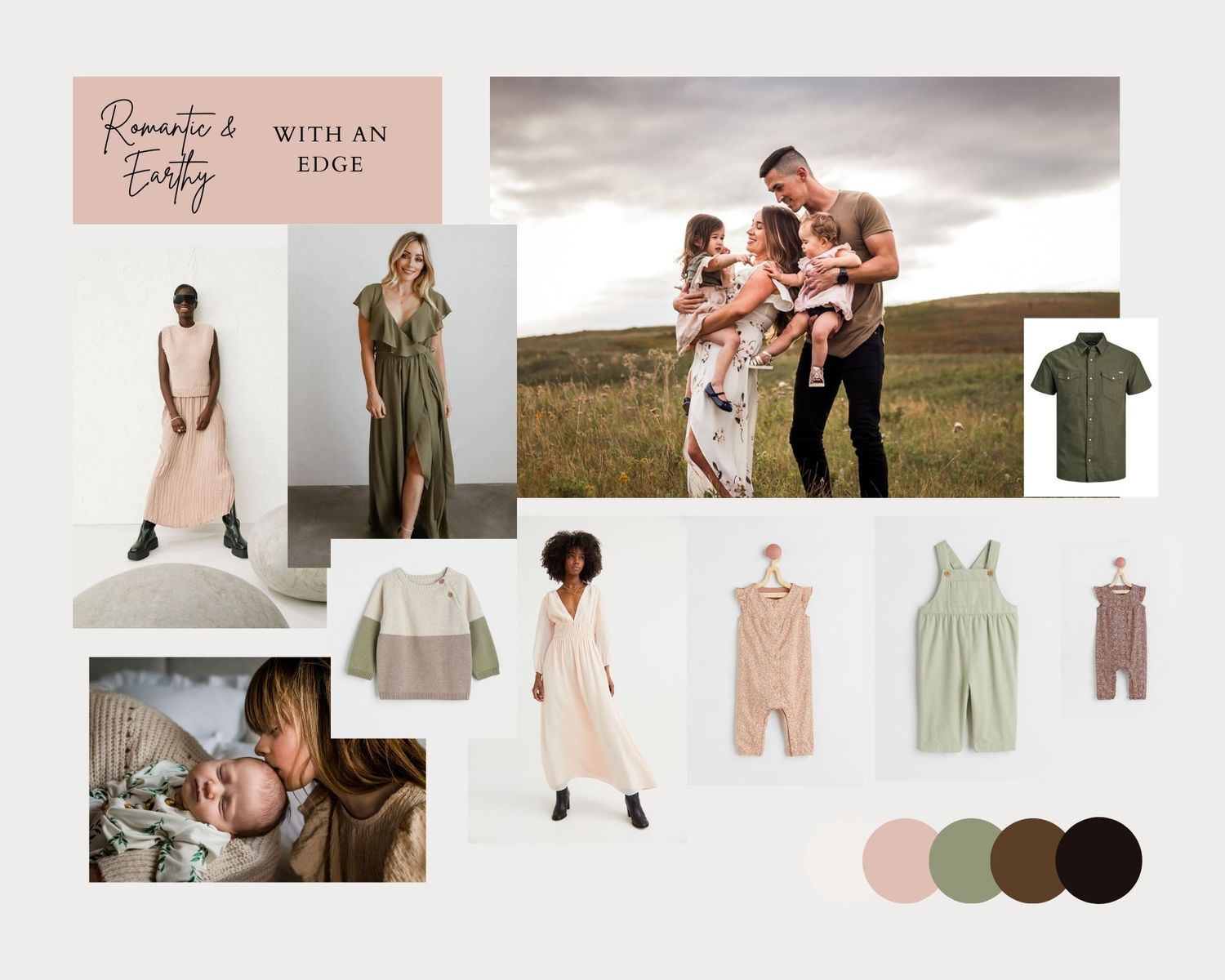 Romantic & earthy mood board & style inspiration for photos Spring 2022 by Love & Sunshine Photography
