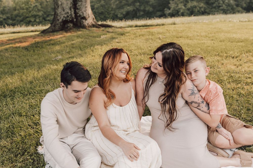 mom with children photo