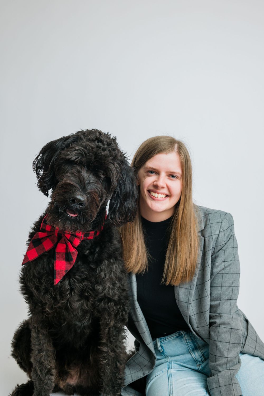 Pet Photography in midwest Oxford Iowa in sage and ivy studio labradoodle