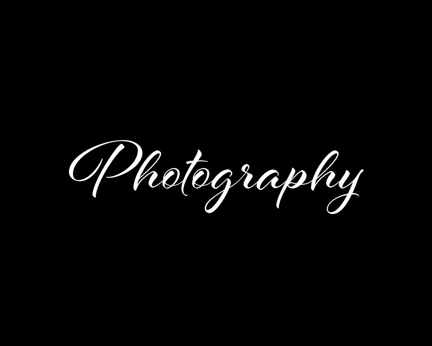 Elegant script text typography on black background.