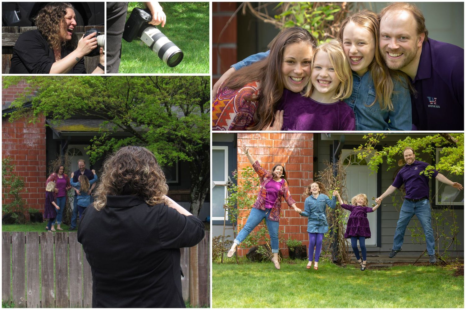 Jackie Phairow Photography famiy photo session collage