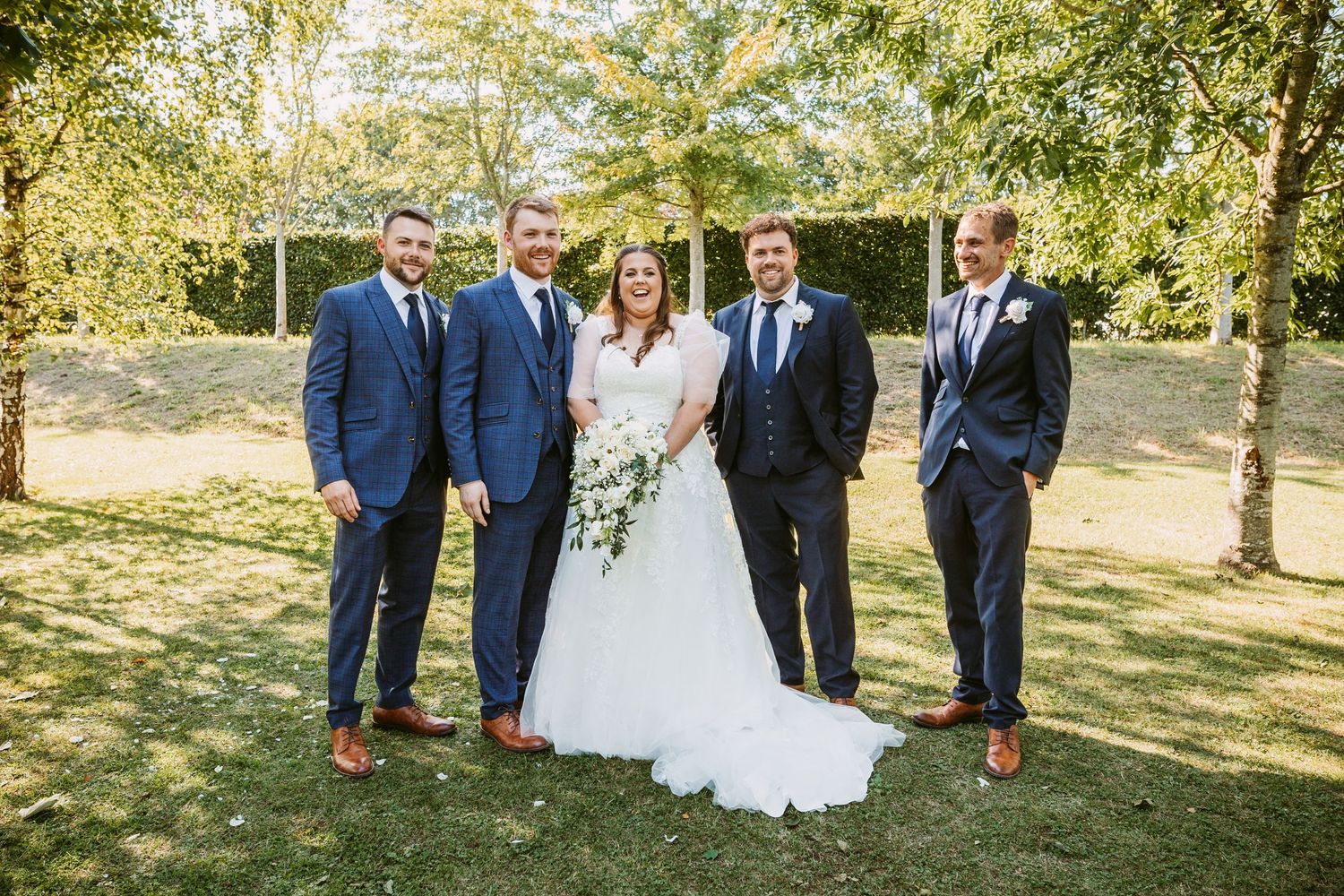 Bride and Groom with Groomsmen
