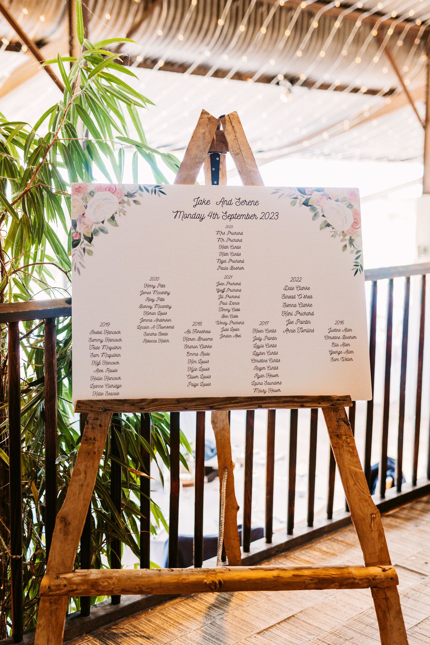 Stone Barn Wedding Venue Cheltenham The Cotswolds Seating plan for wedding breakfast