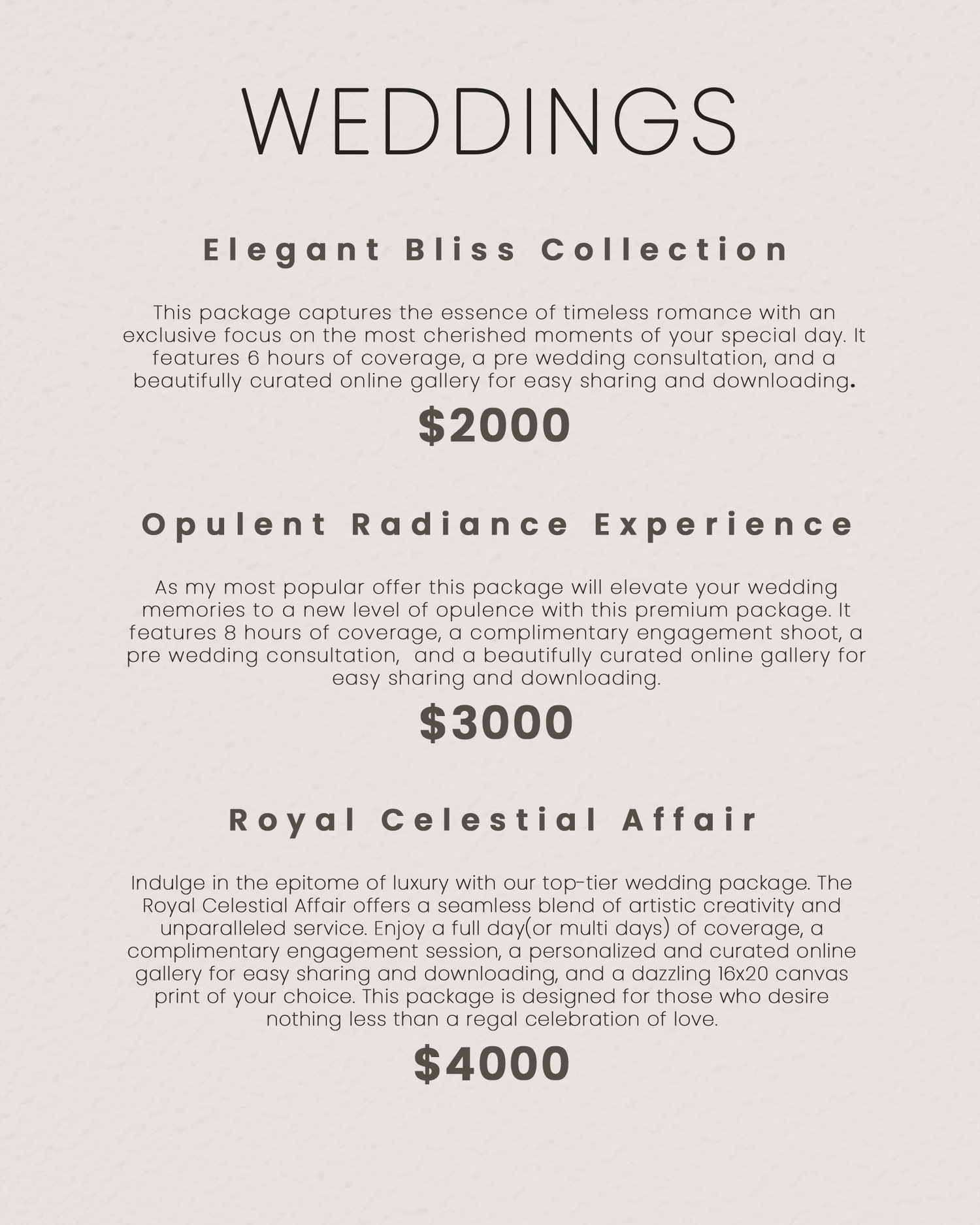sun valley idaho wedding photography pricing