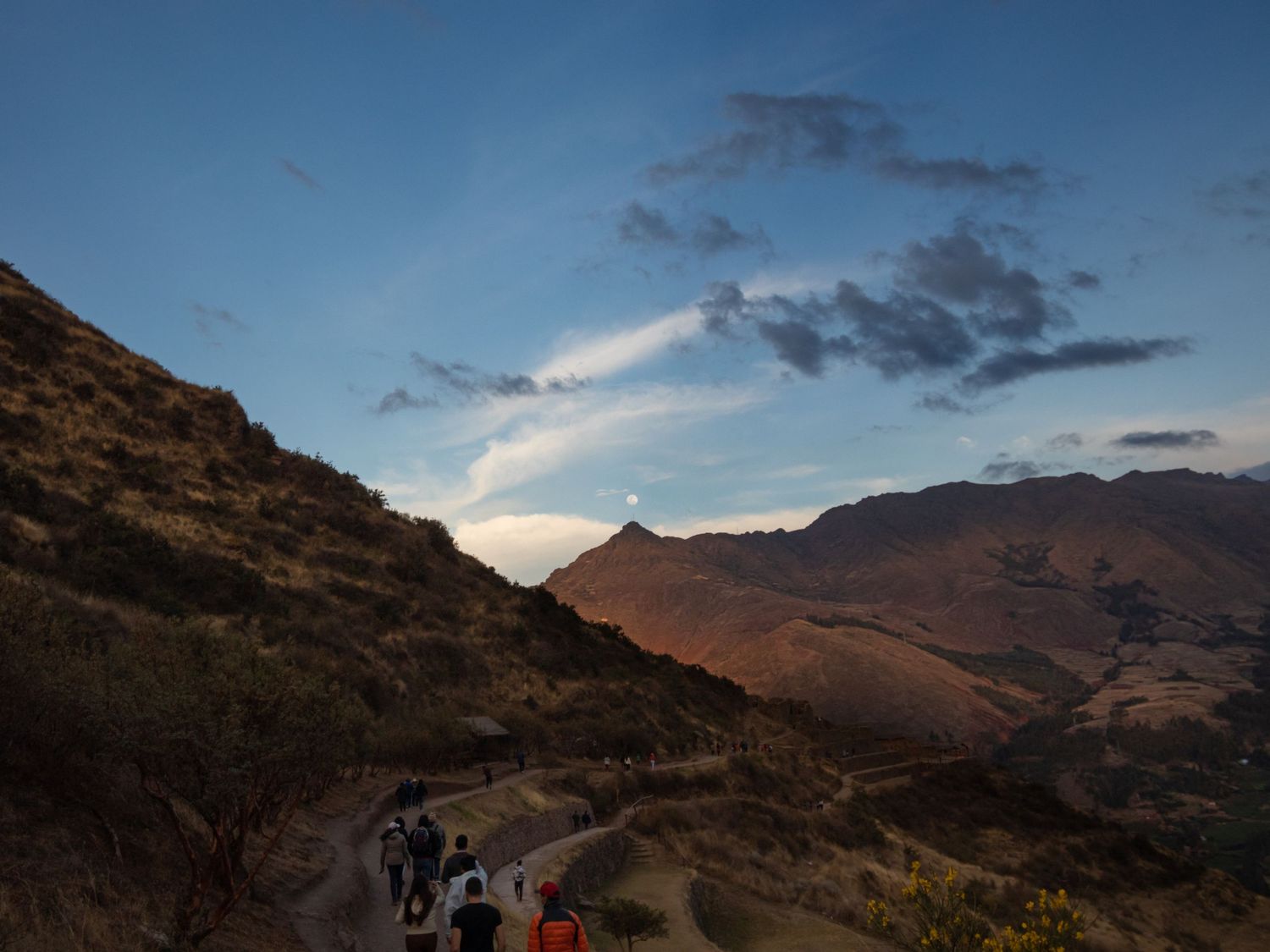 Palcoyo mountain view of the moon from a hike, Peru