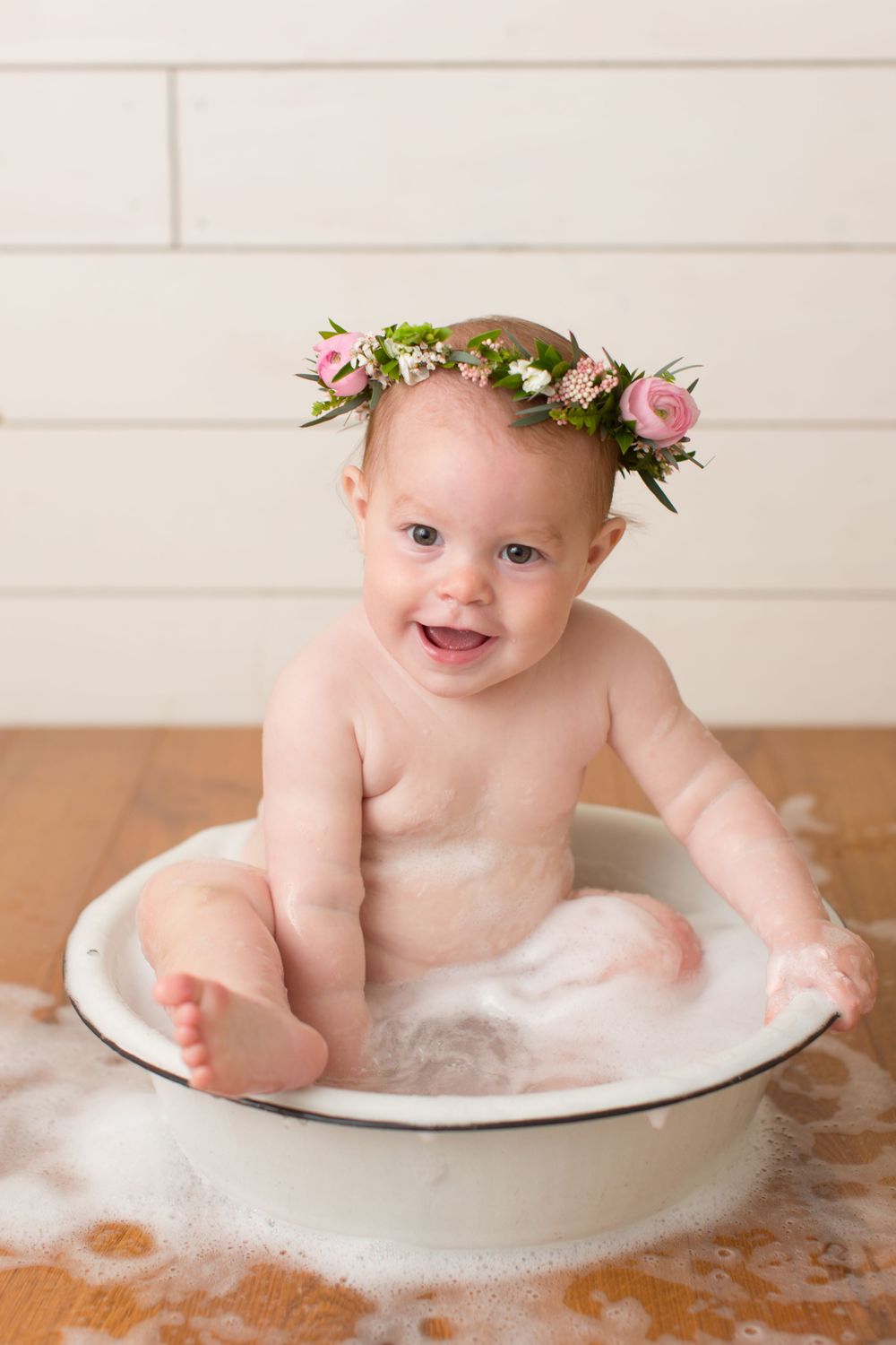studio cake smash photo baby
