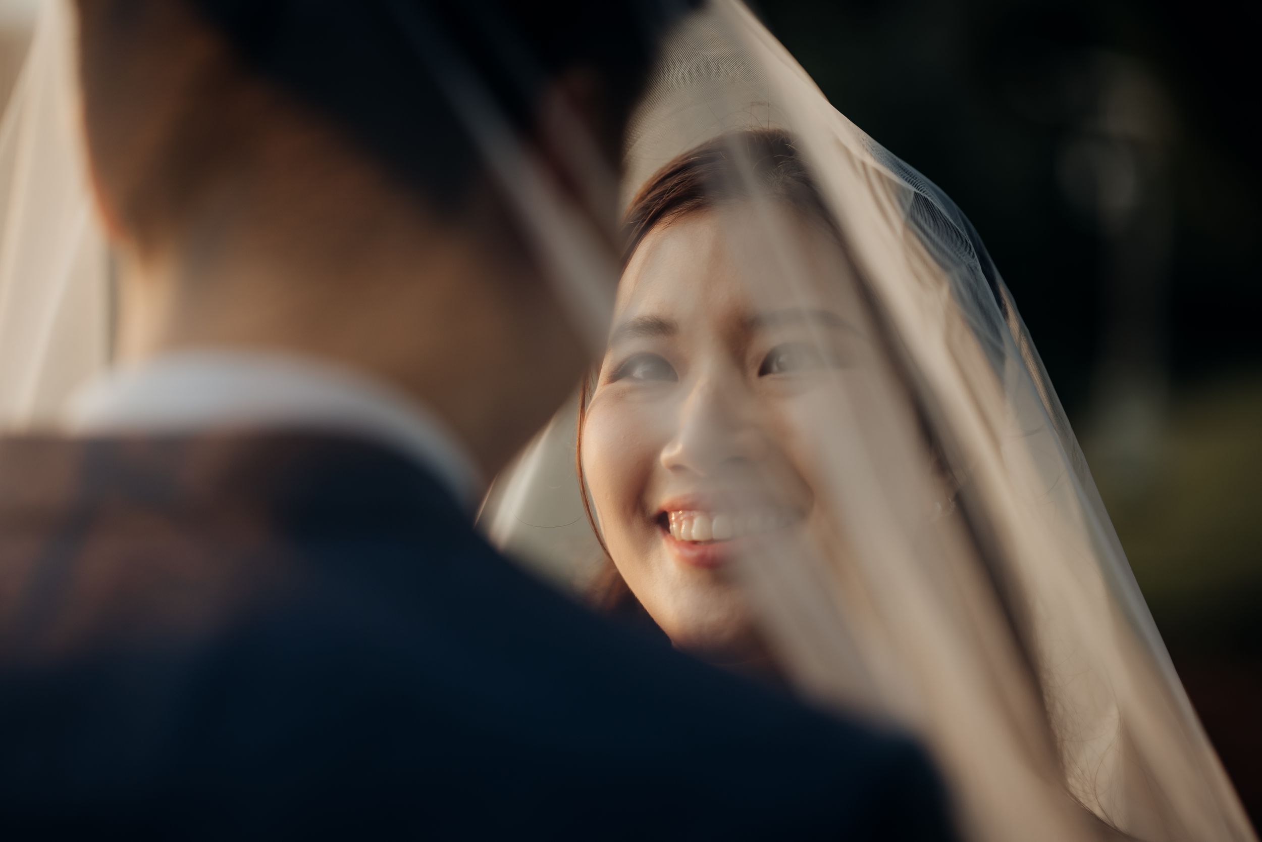Cinematic shot of couple looking into one another in Upper pierce reservoir