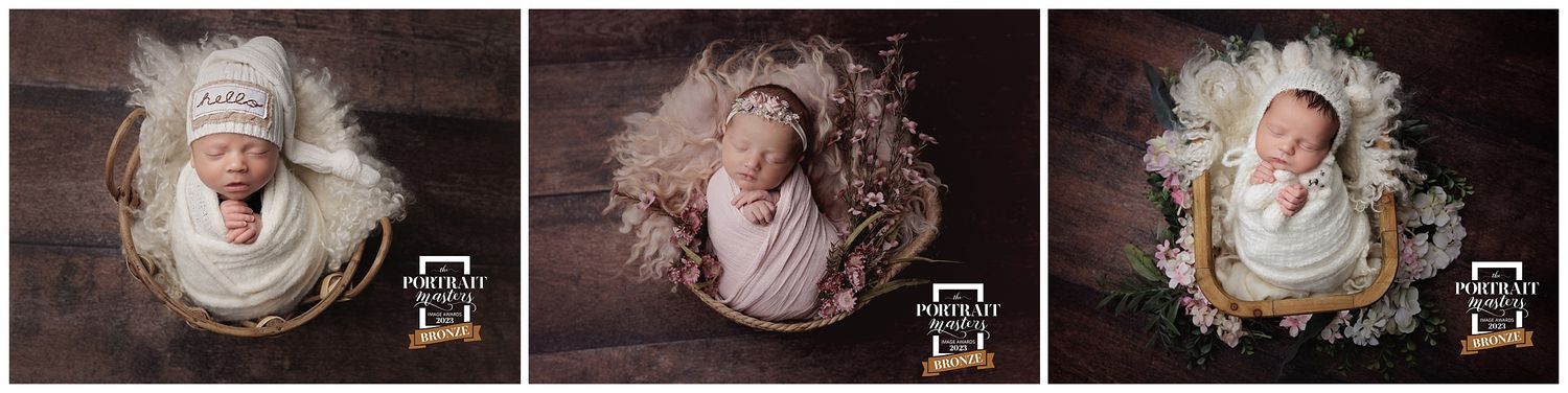 Award winning newborn portrait collage by Austin newborn photographer Valerie Kay Photography