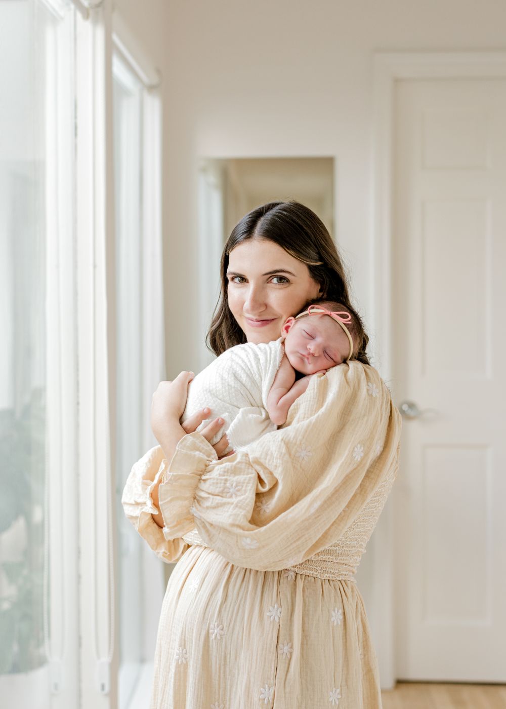 green emerald velvet dress Madeline Newborn Gown at Baby Beau & Belle