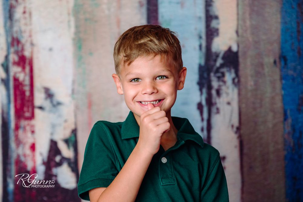 distressed wood multicolor backdrop like school backdrop set in home studio in tulsa oklahoma