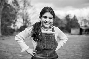 black and white natural children's portraits