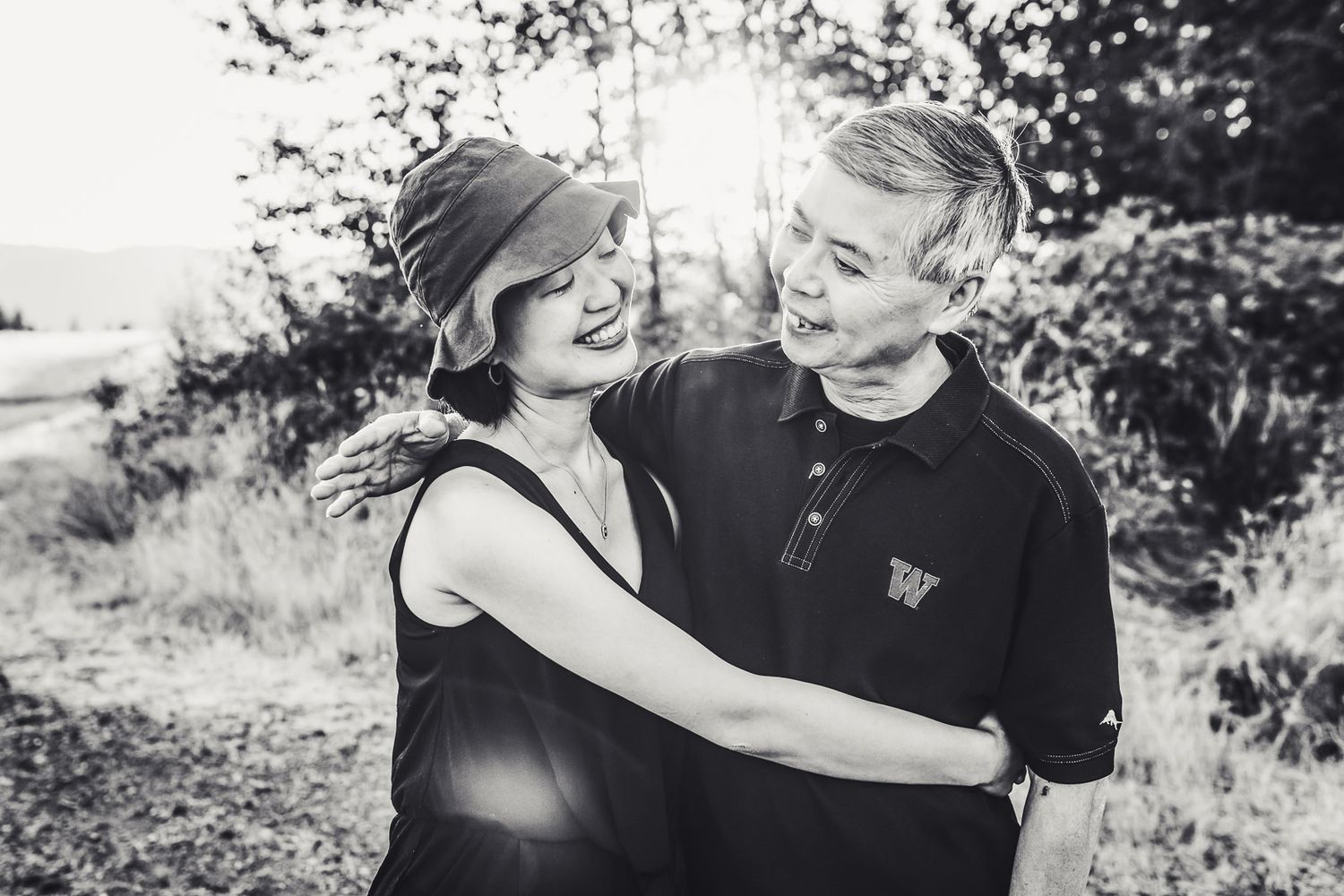 Father daughter share a tender moment at Issaquah Highlands