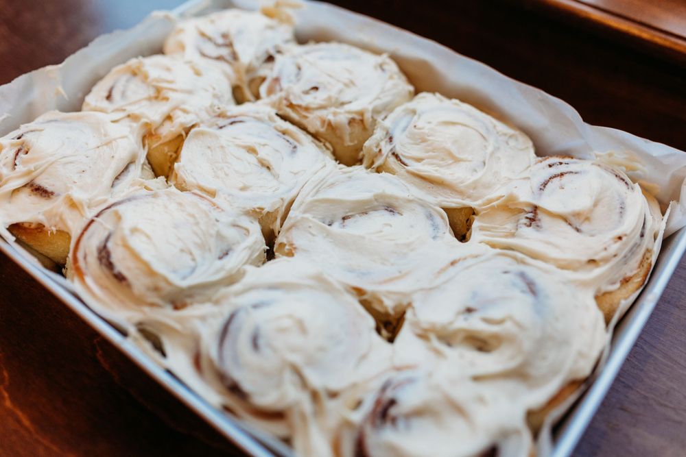 deja brew coffee house and bakery branding photography sage and ivy studio Iowa corridor midwest cinnamon rolls
