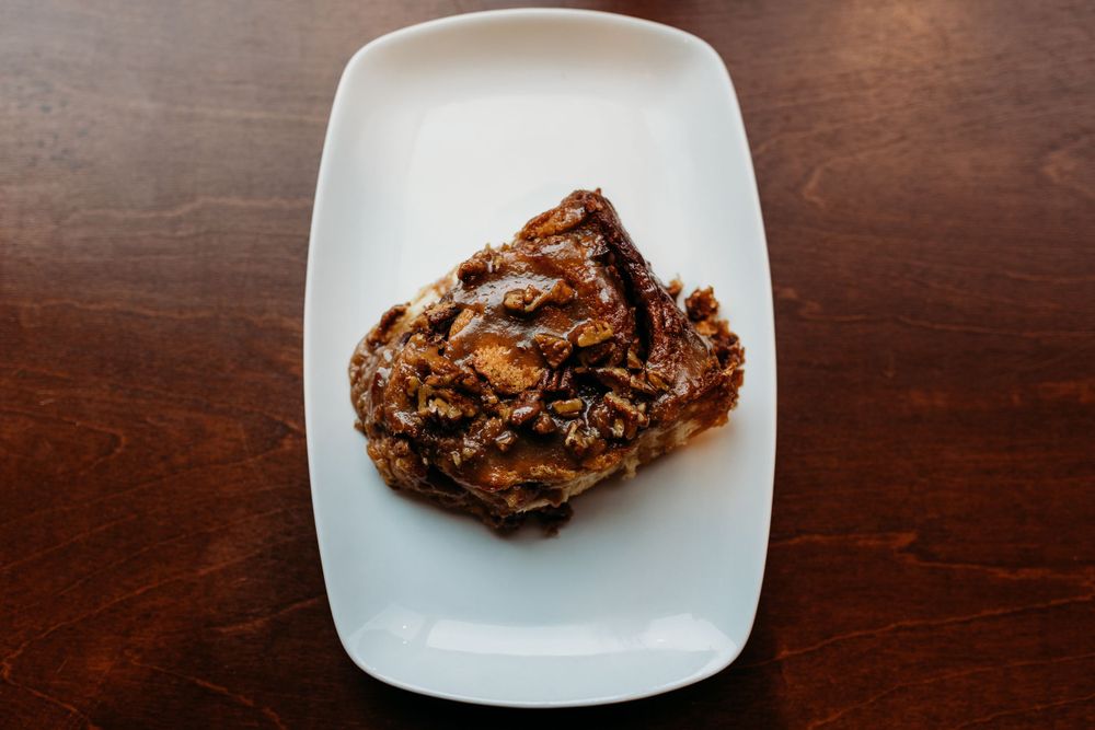 deja brew coffee house and bakery branding photography sage and ivy studio Iowa corridor midwest pecan roll