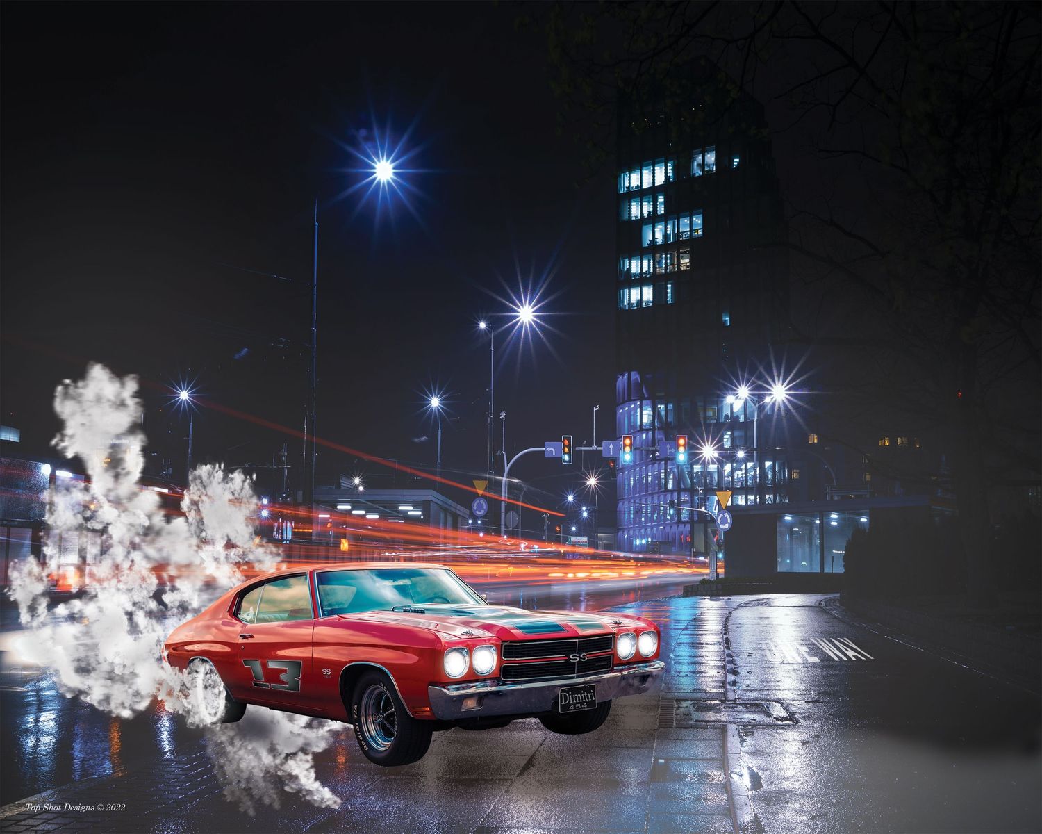 car composite made in Photoshop