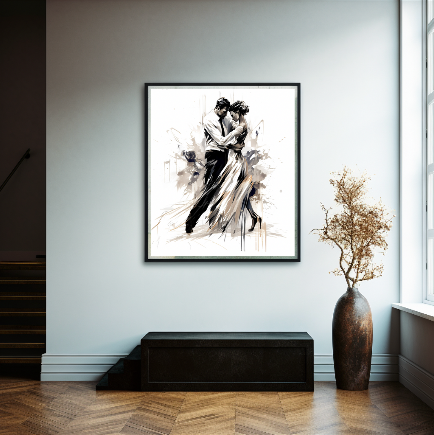 Framed Wall Art From Ai Art Depot on A Customers Wall