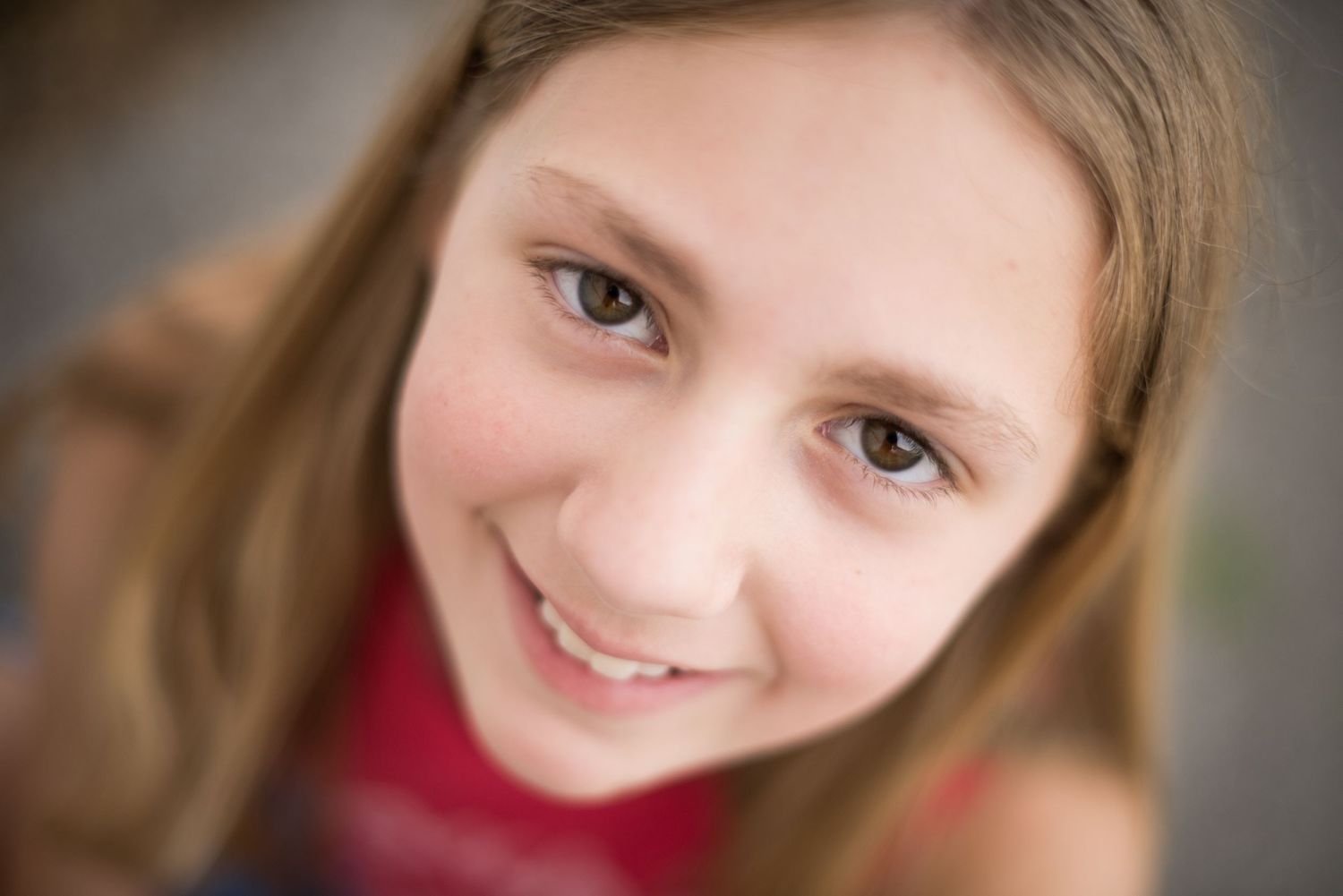 Close up portrait with warm lighting and soft focus effect.