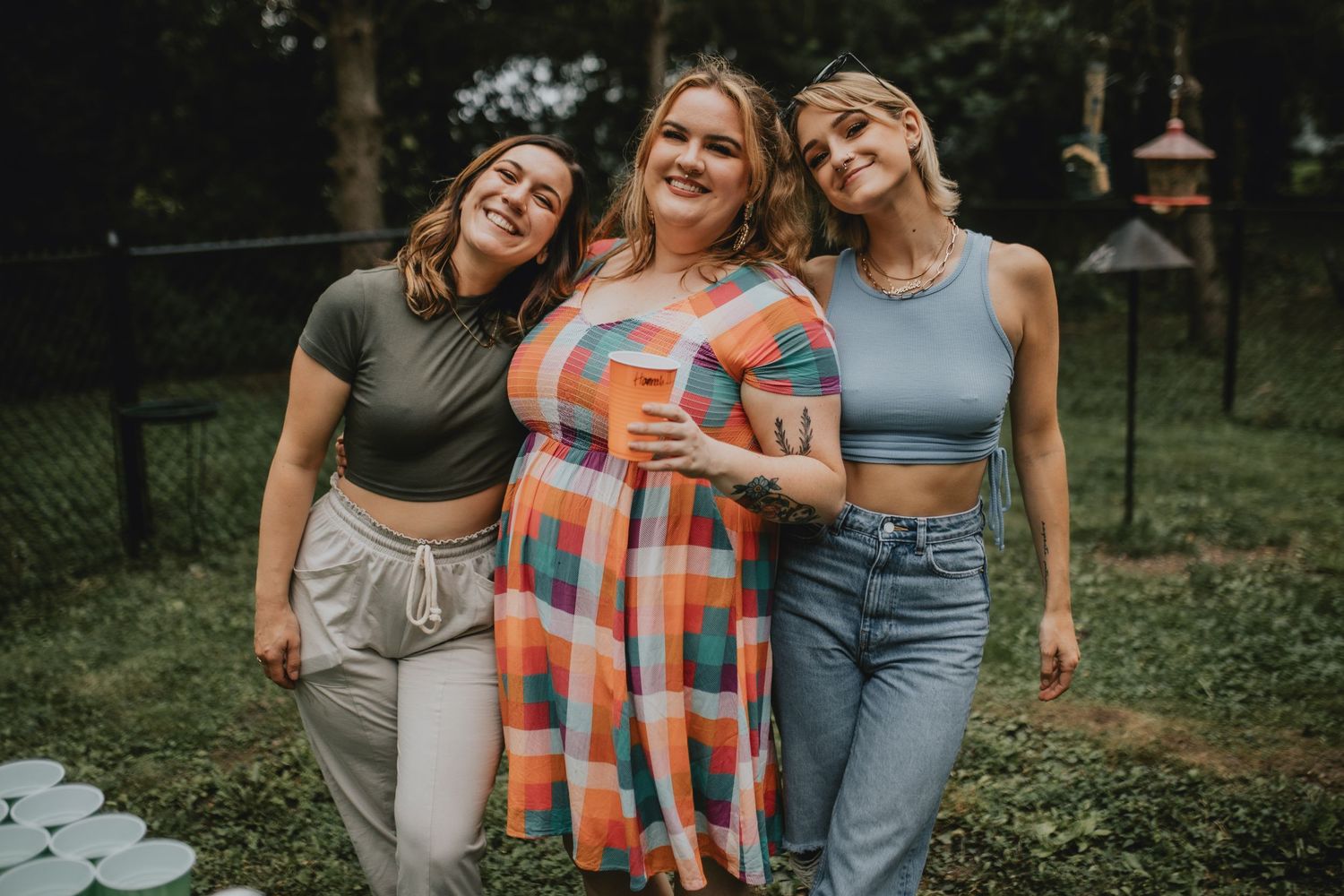 a group o friends smiling at camera