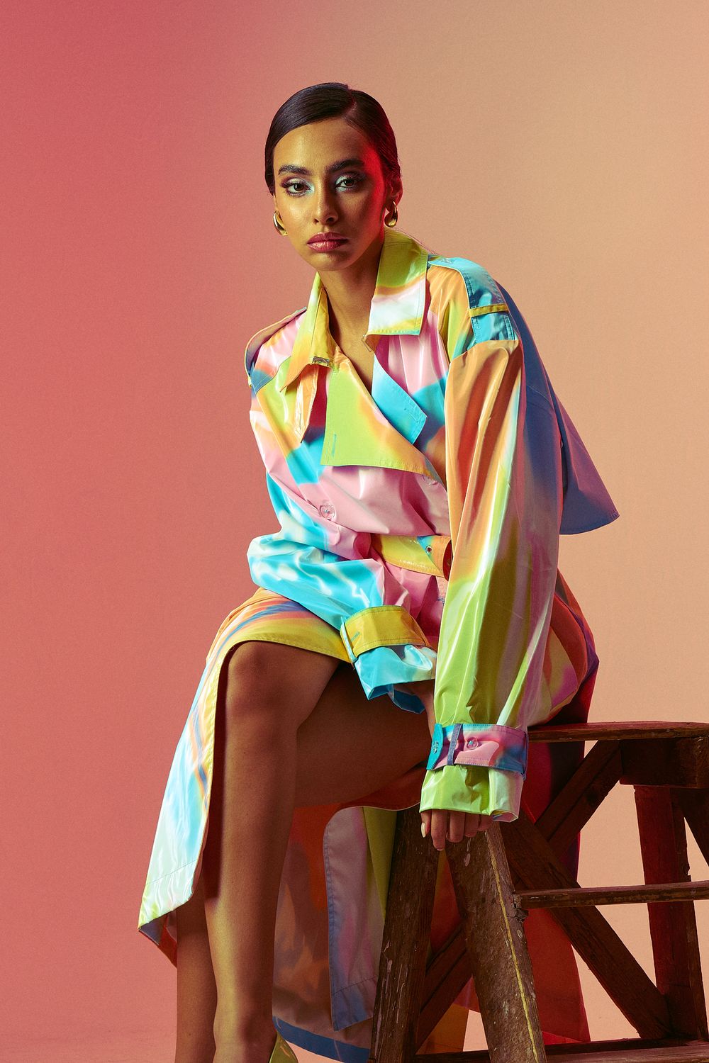 Stine Goya Rainbow Coat Commercial Photoshoot by Dominik Zky Photography