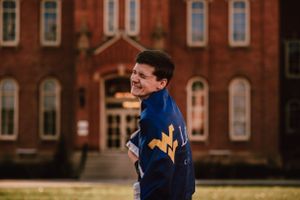 Graduation senior portrait at WVU Morgantown, WV