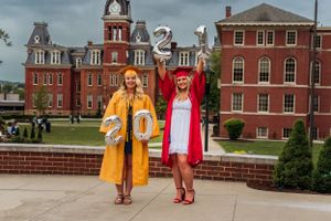 Graduation senior portrait at WVU Morgantown, WV