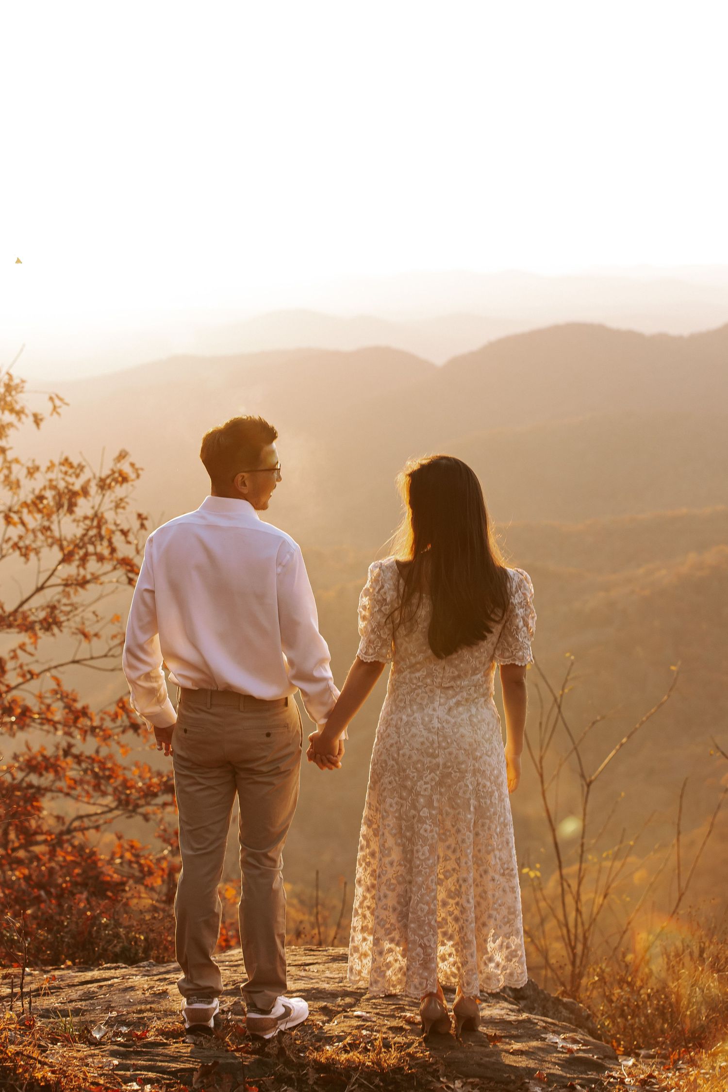 Sunrise preachers rock dahlonega engagement photos north Georgia Smokey mountains blue ridge Appalachian trail wedding