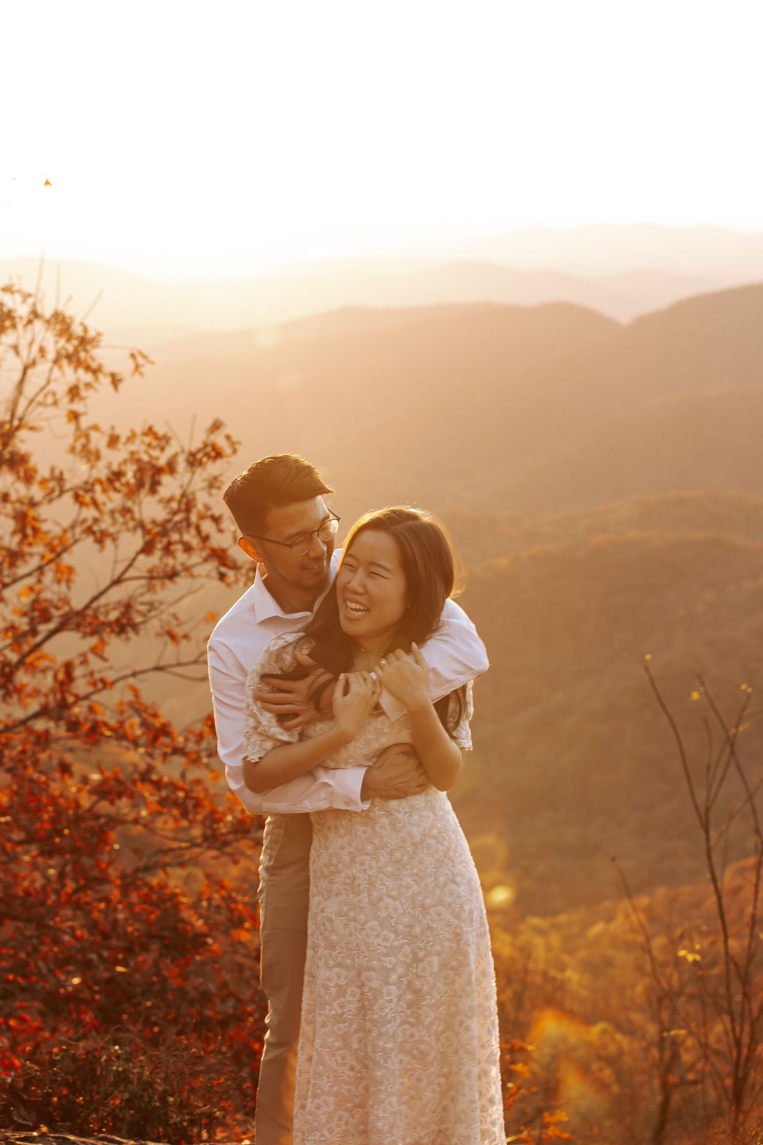 Sunrise preachers rock dahlonega engagement photos north Georgia Smokey mountains blue ridge Appalachian trail wedding