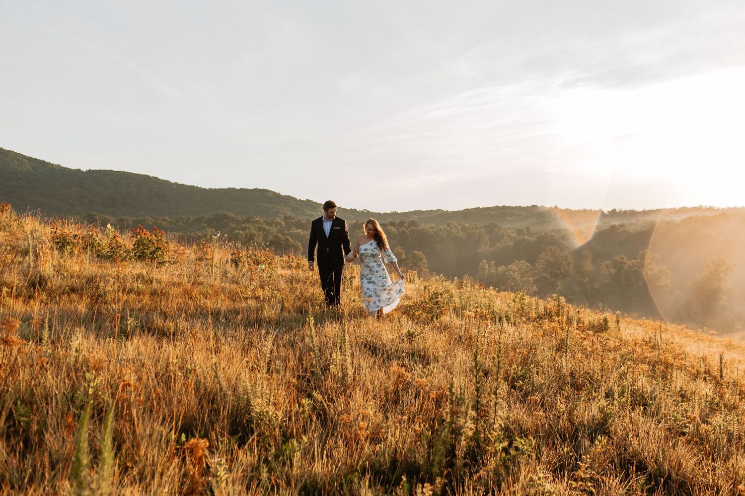 Yonah mountain vineyards engagement photos sunrise Rebekah Sage photo