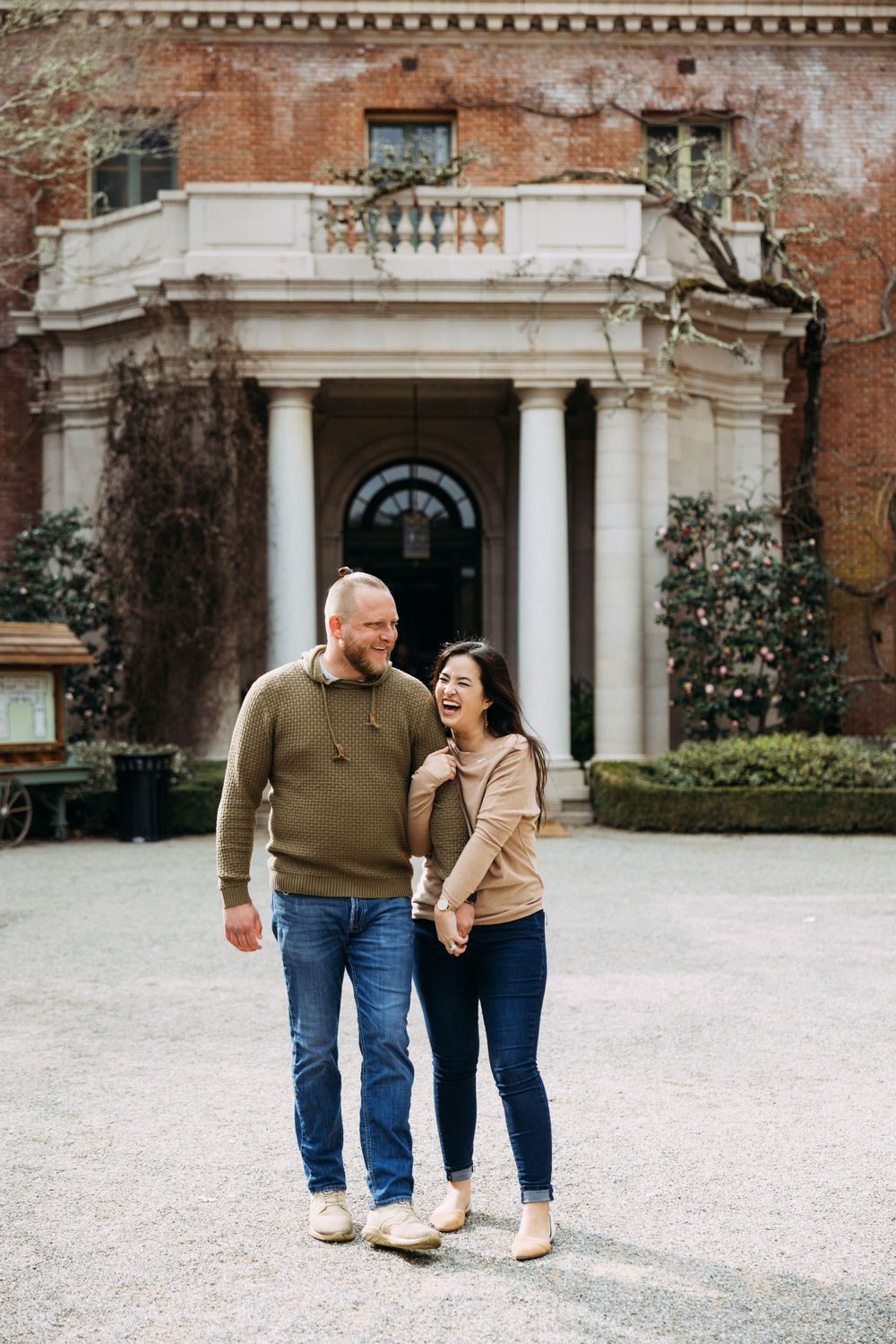 Filoli historic house and estate are perfect location for engagement photos.