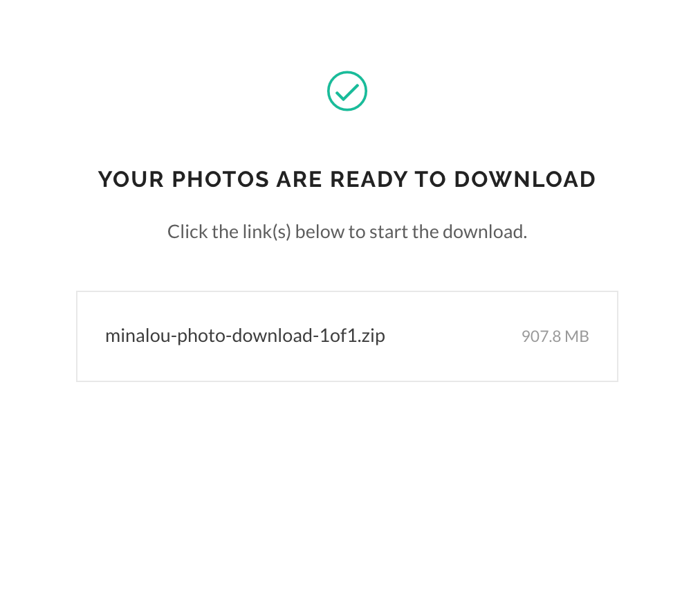 Download confirmation screen showing file ready for download.
