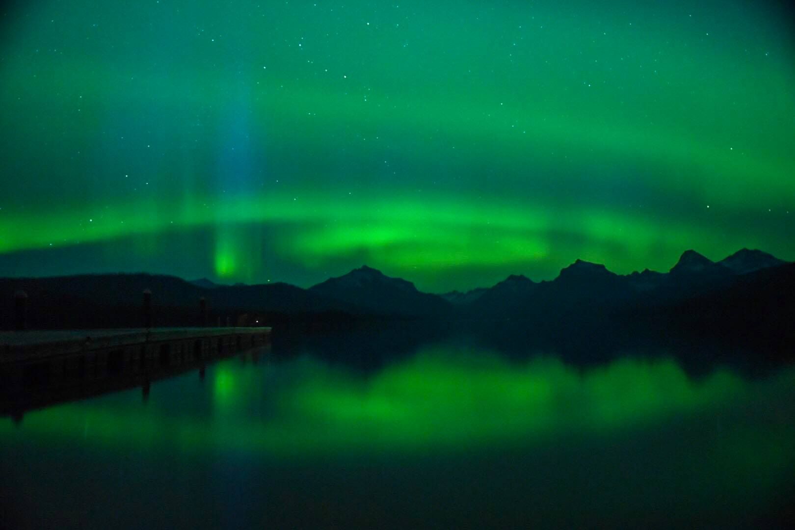 Northern Lights Glacier National Park Jennifer Vernarsky Photography