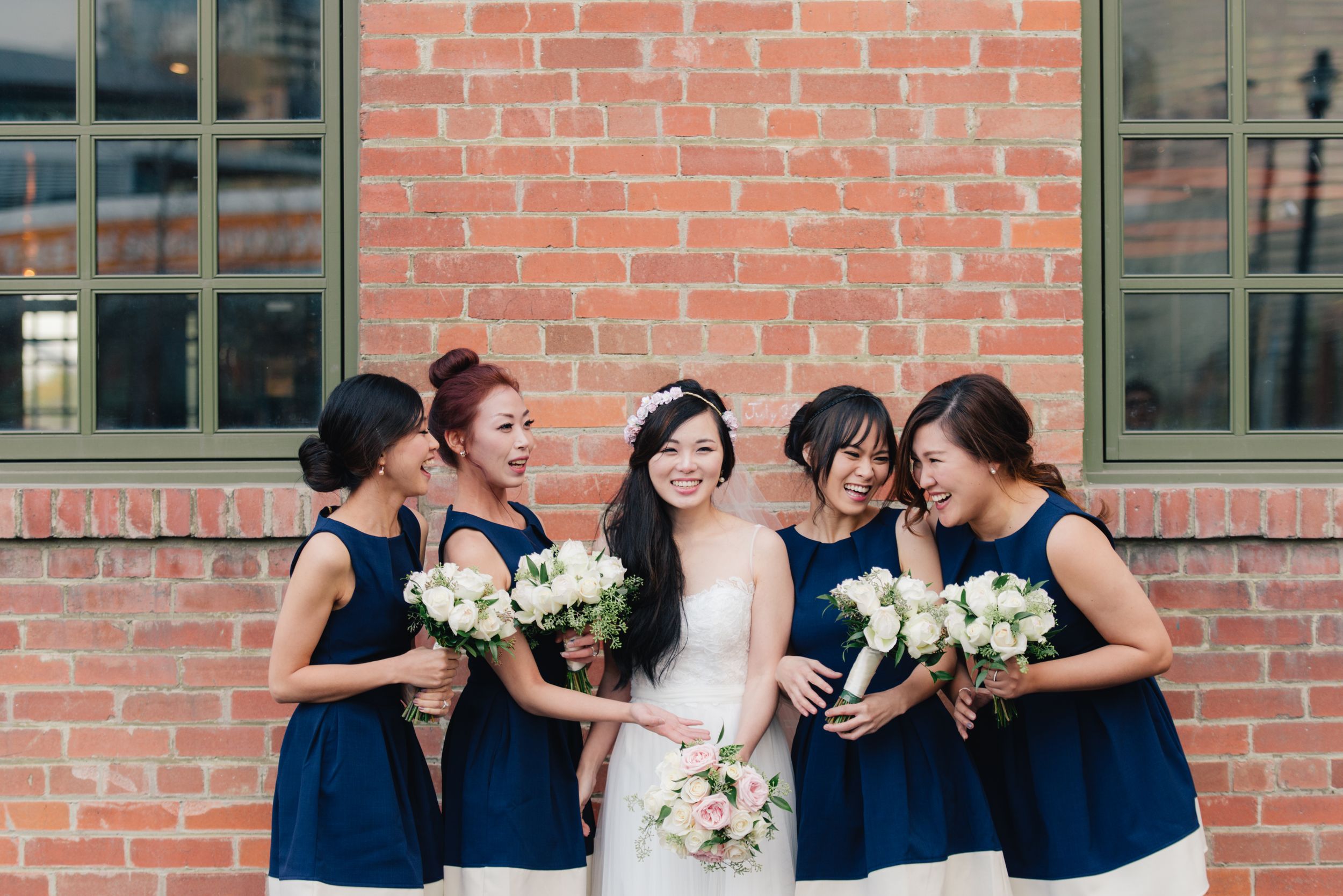 East Village Simmons Building Wedding Bride and Bridesmaids