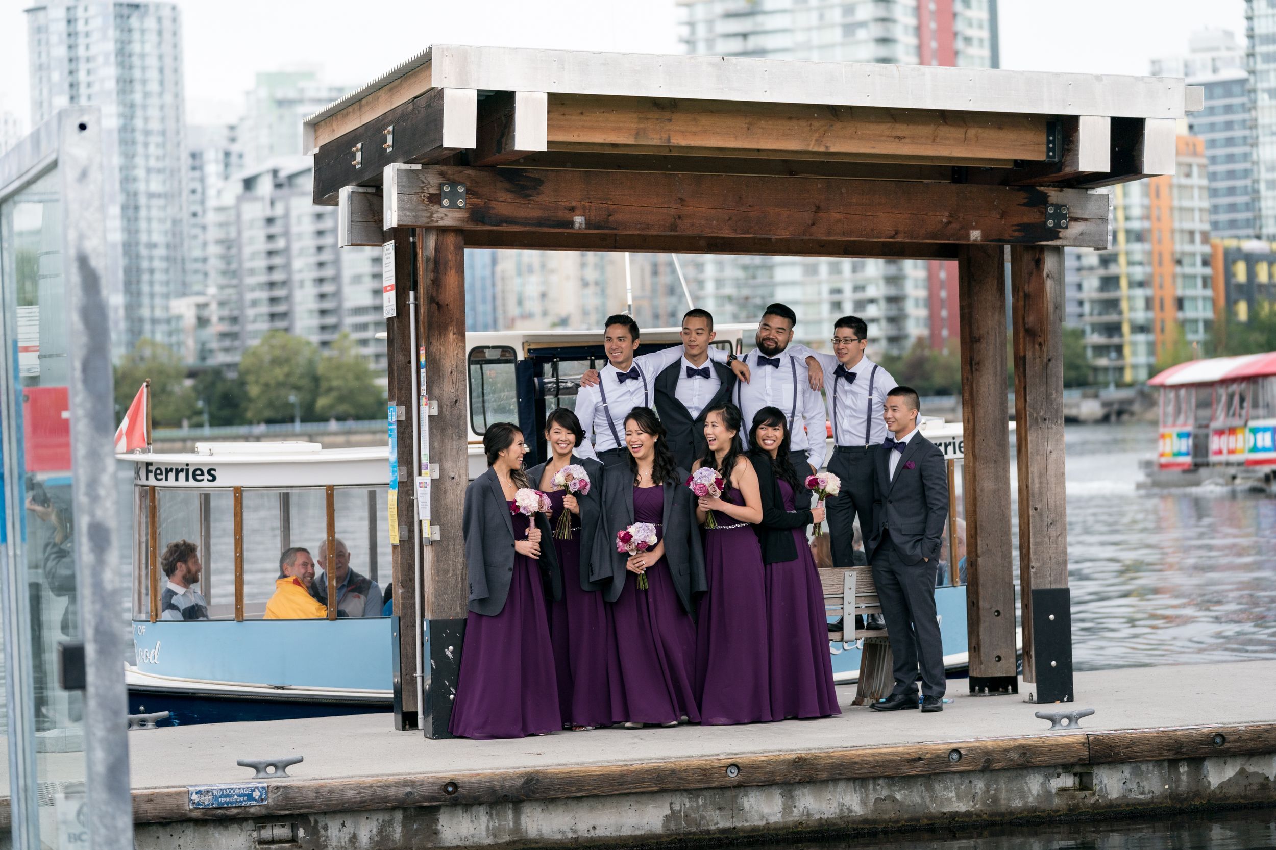 Vancouver False Creek Wedding Party